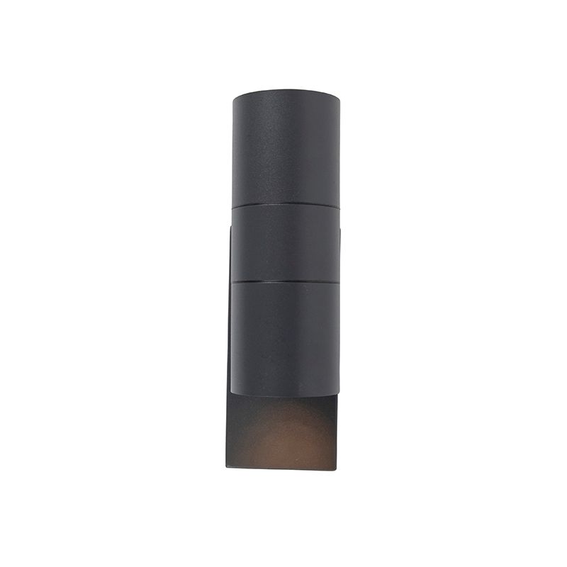 Buiten wandlamp donkergrijs 2-lichts met schemersensor - Duo