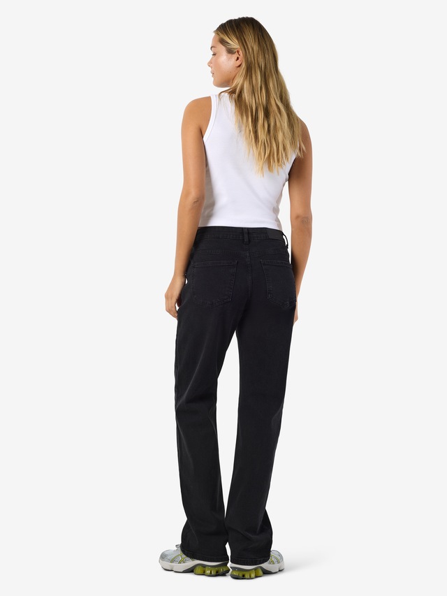 Noisy may High-waist-Jeans »NMMONICA HW STRAIGHT JEAN BLACK NOOS«
