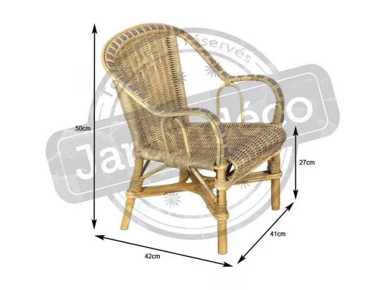 Fauteuil enfant en rotin Crapaud