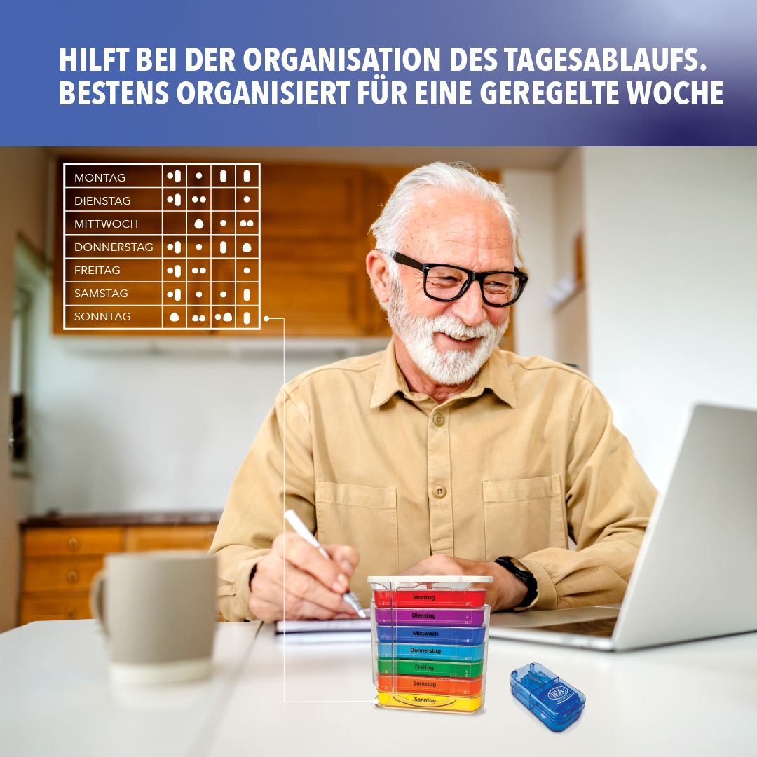 IEA Medical Medikamentenbox und Tablettenteiler Set