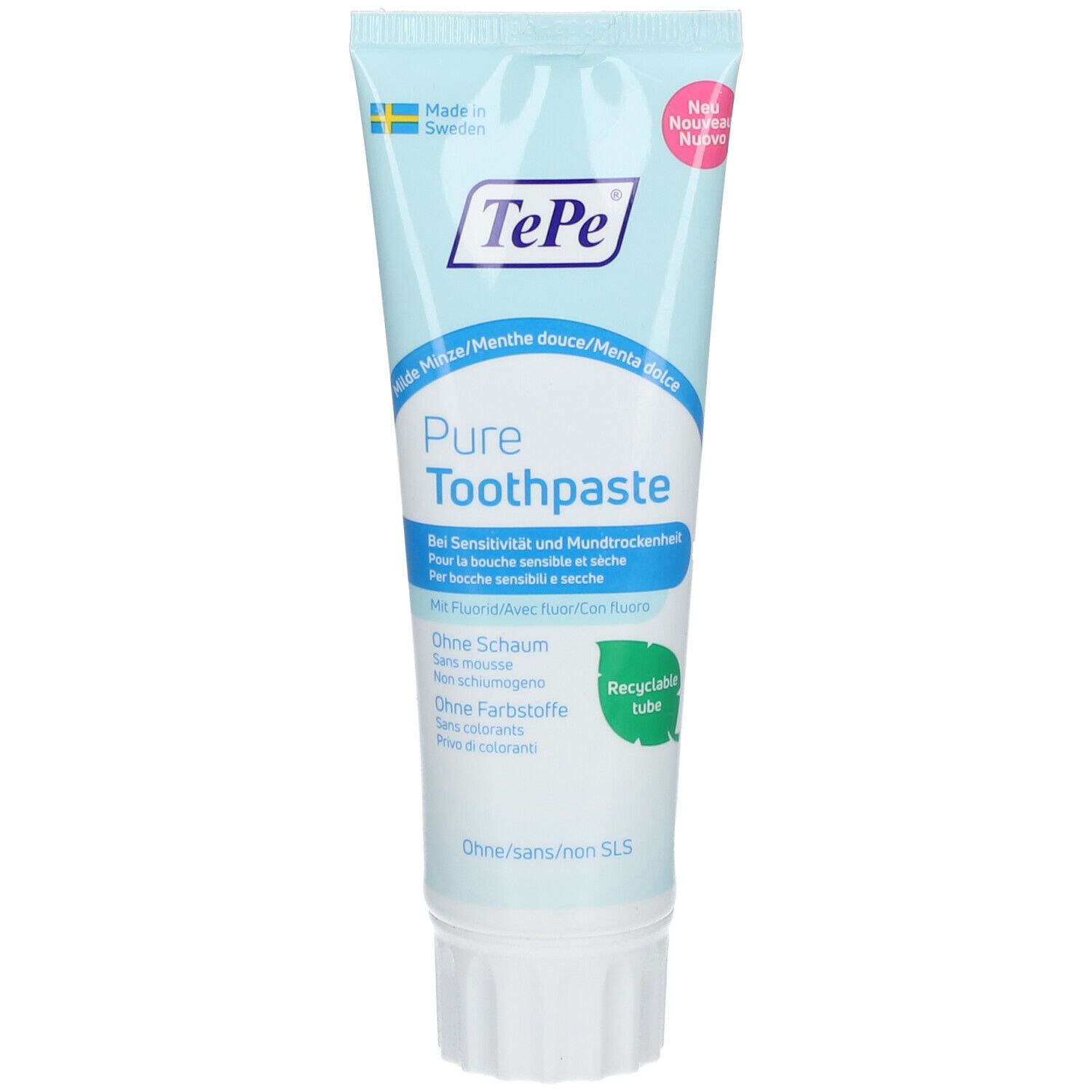 TePe Pure Toothpaste mild peppermint