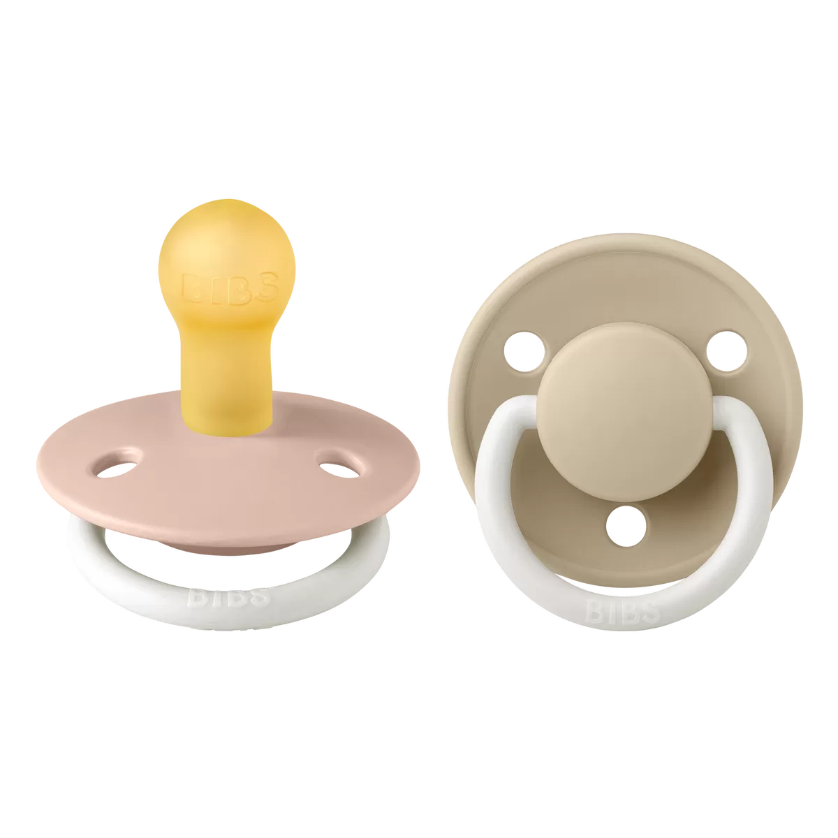 BIBS De Lux GLOW Latex Blush/Vanilla 2 pak - Flere størrelser