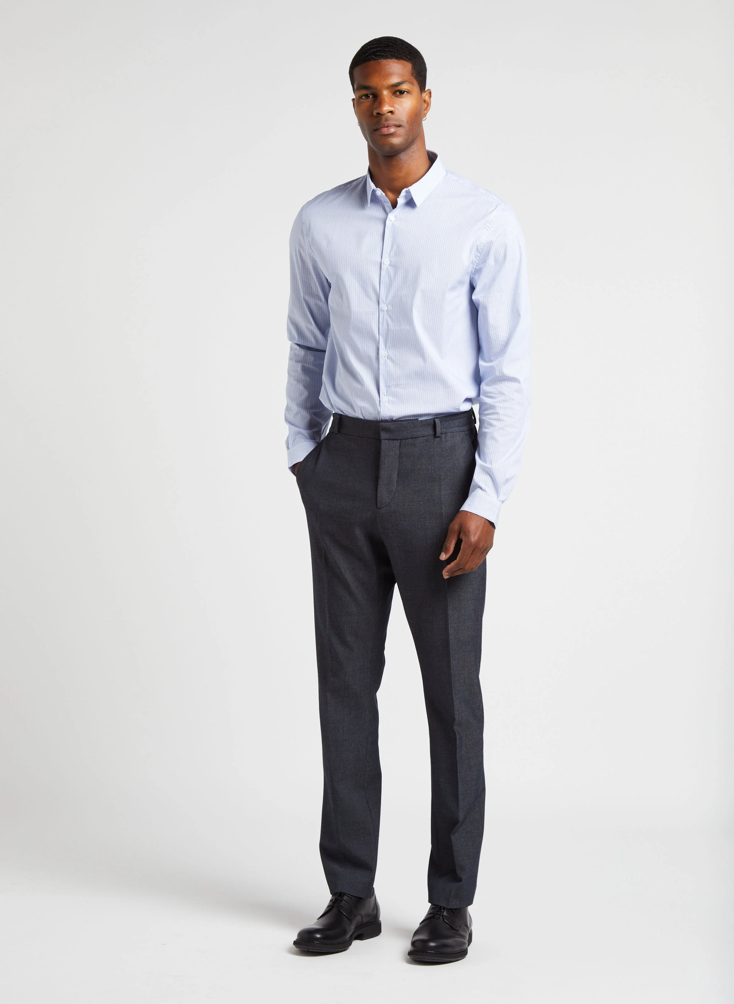 Pantalon de bureau slim | Bleu