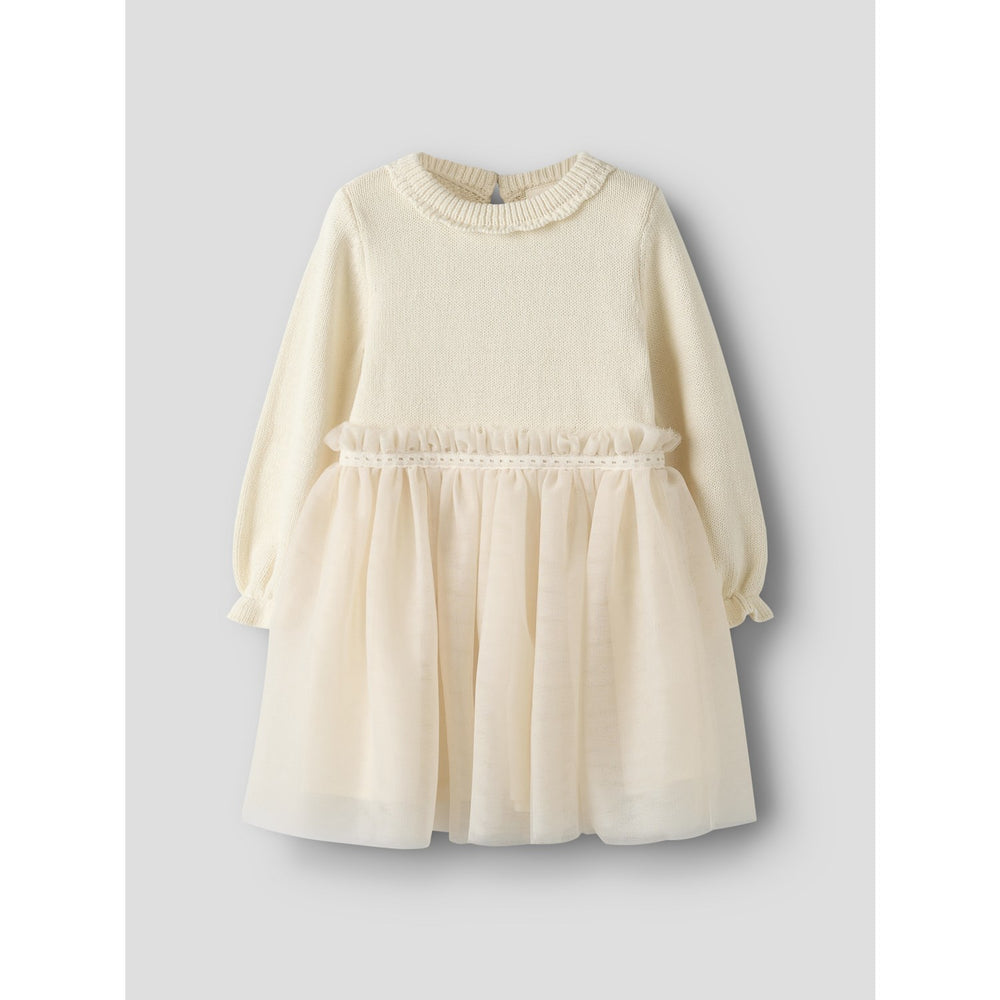Køb Lil'Atelier Pistachio Shell Nmfsarina Ls Strik Kjole Lil