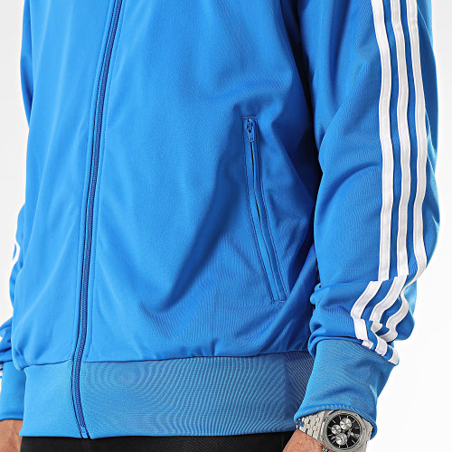 Sweat Zippé A Bandes Bird IJ7059 Bleu Clair