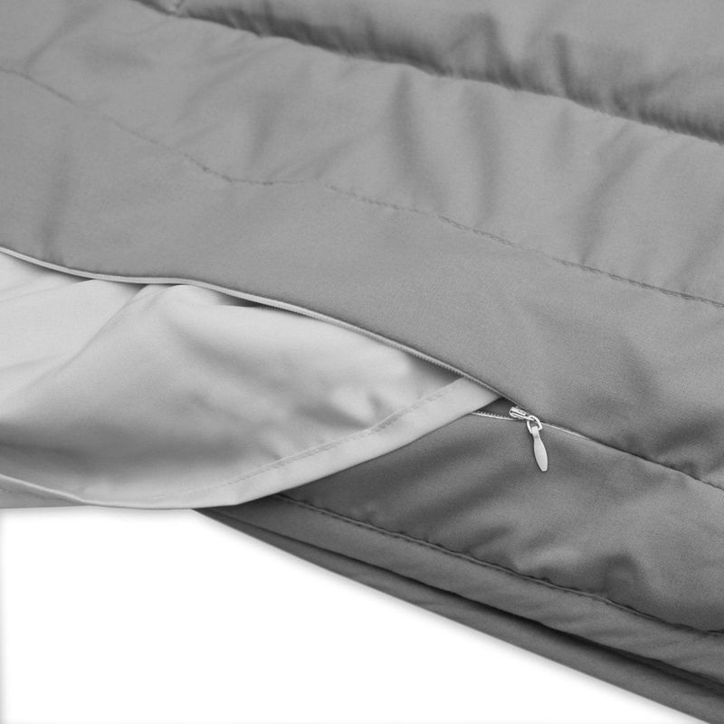 Walra Travel Textiles - Camper en caravan beddengoed - Dekbed 140 x 200 - Travel Bed-in-Bag - Lichtgrijs / Antraciet