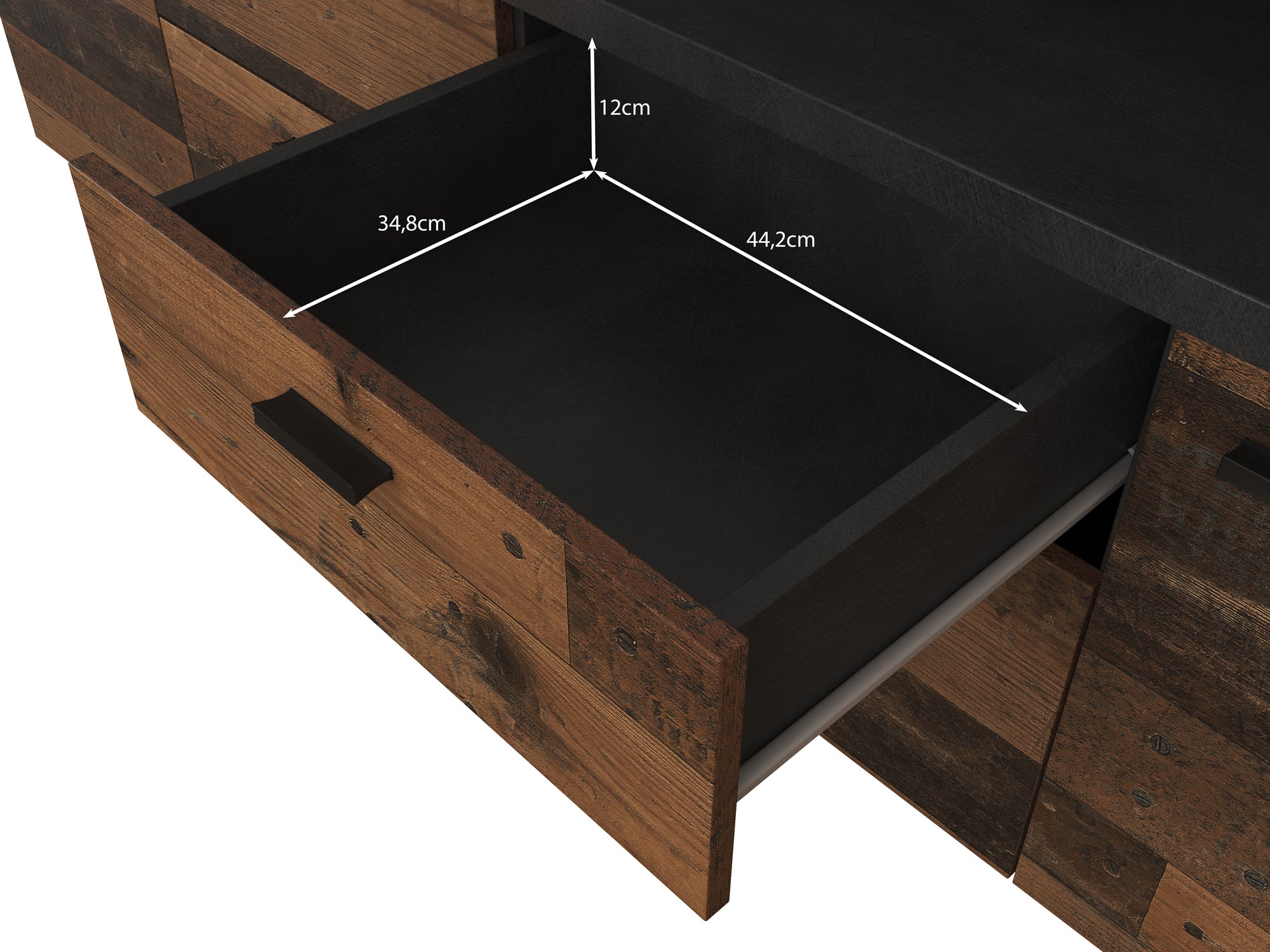 Molly - TV-Meubel - Old wood - 180 cm