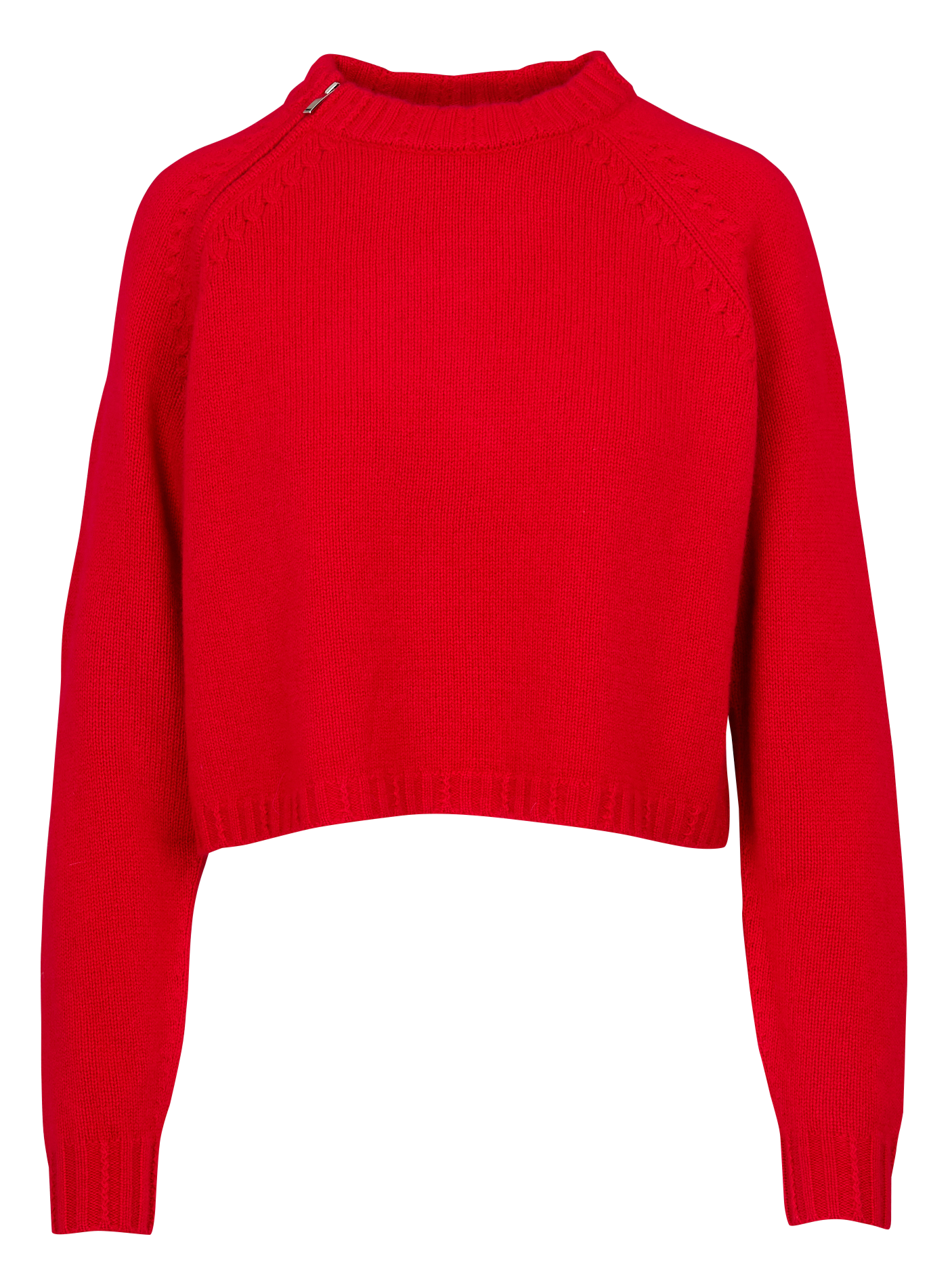 CORVY - Pull court col rond en cachemire | Rouge