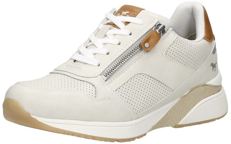 Mustang Veterschoenen Laag gebroken wit