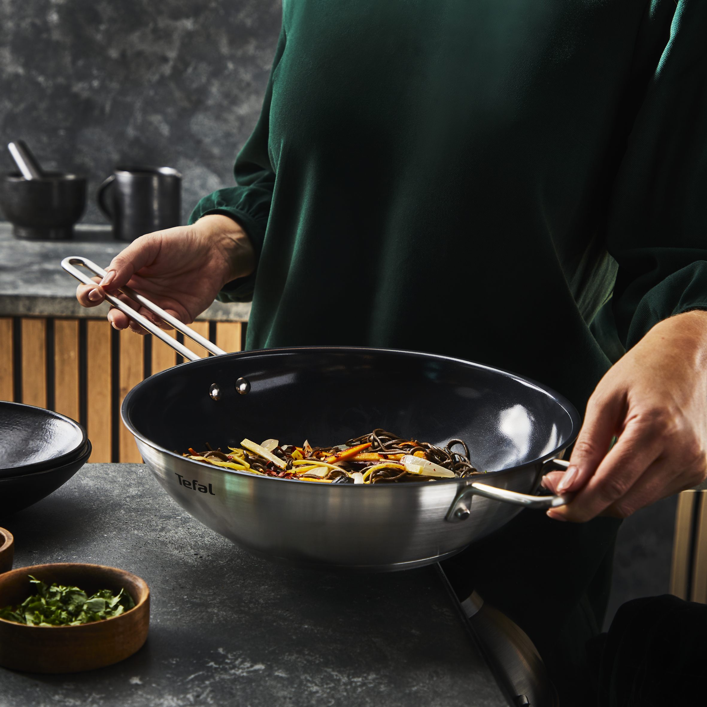 Nordica keramische wokpan 28 cm - inductie