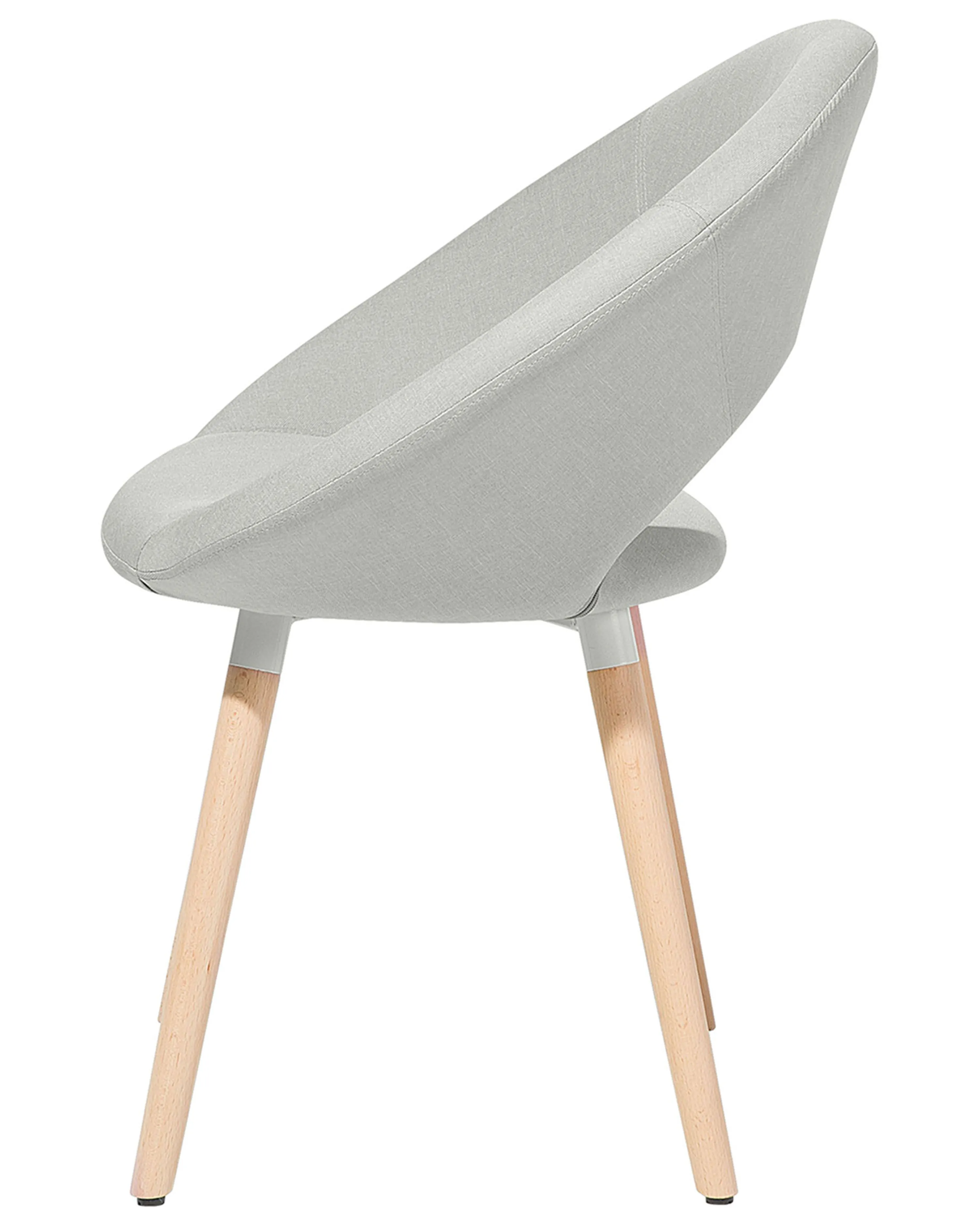 Set van 2 eetkamerstoelen ROSLYN Stof Lichtgrijs