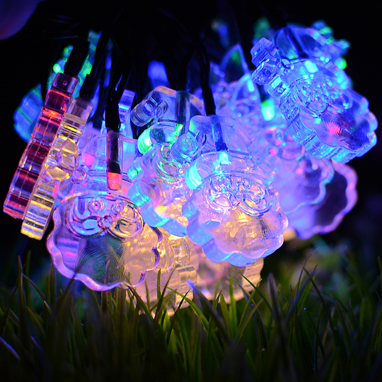 (5.5) 20 LED's Weihnachts Deko Lichterkette Weihnachtsmann Beleuchtung 8 Modi   Fernbedienung (Batteriebetrieben) - Bunt
