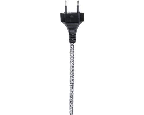 Hanglamp grijs/nikkel L 5 m plug-in vintage hanglamp met kabelschakelaar