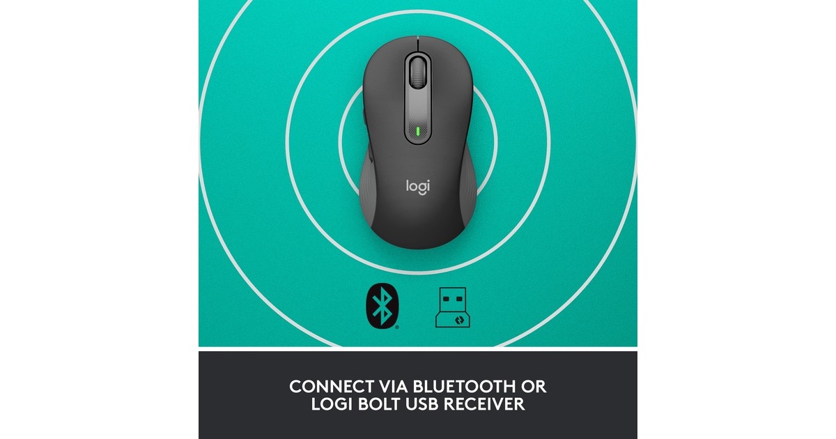 LogitechSignature M650 Large Full-Size Draadloze Muis  (Grafiet)