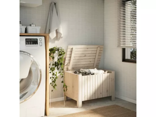 Boîte de rangement avec couvercle RANA bois massif de pin