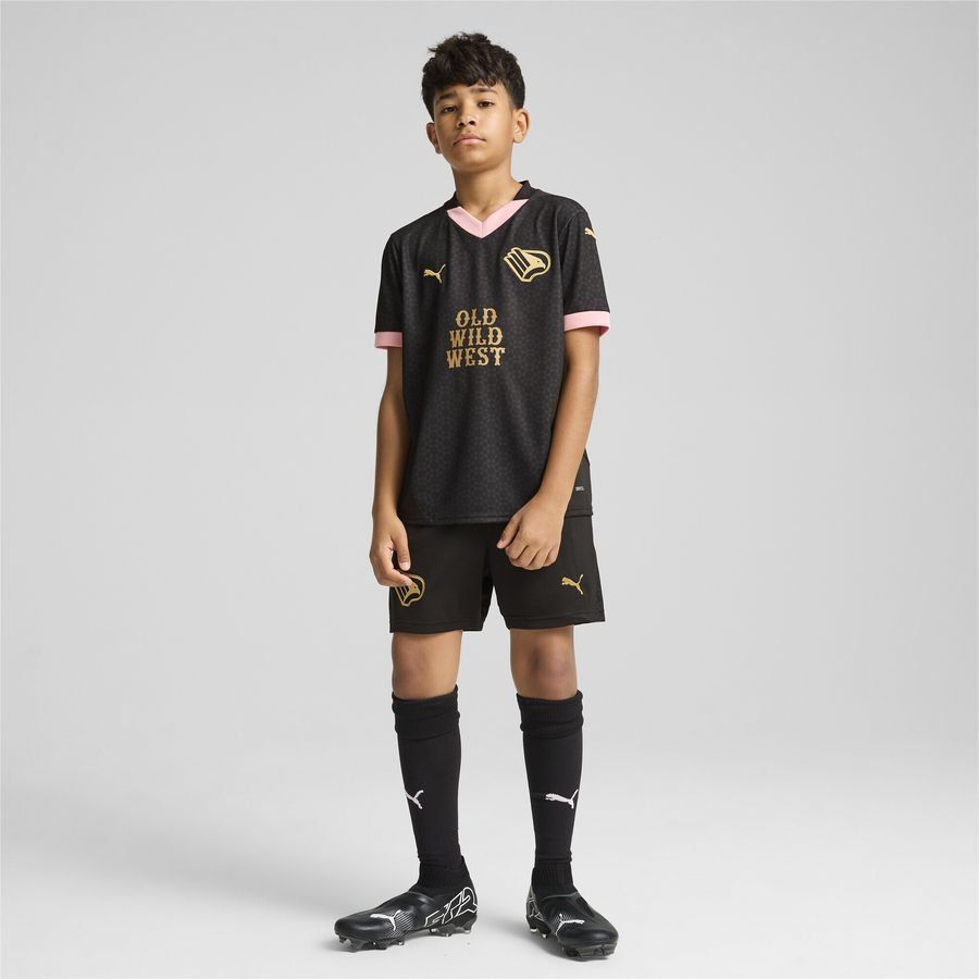 Palermo Maillot Extérieur 2024/25 - Noir/Doré Enfant