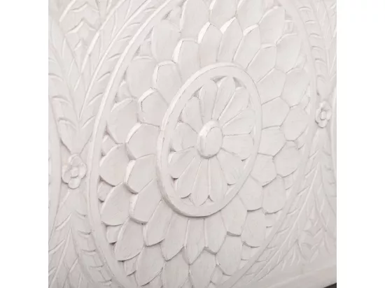 Coffre en bois blanc décapé 75x40 cm-Aday