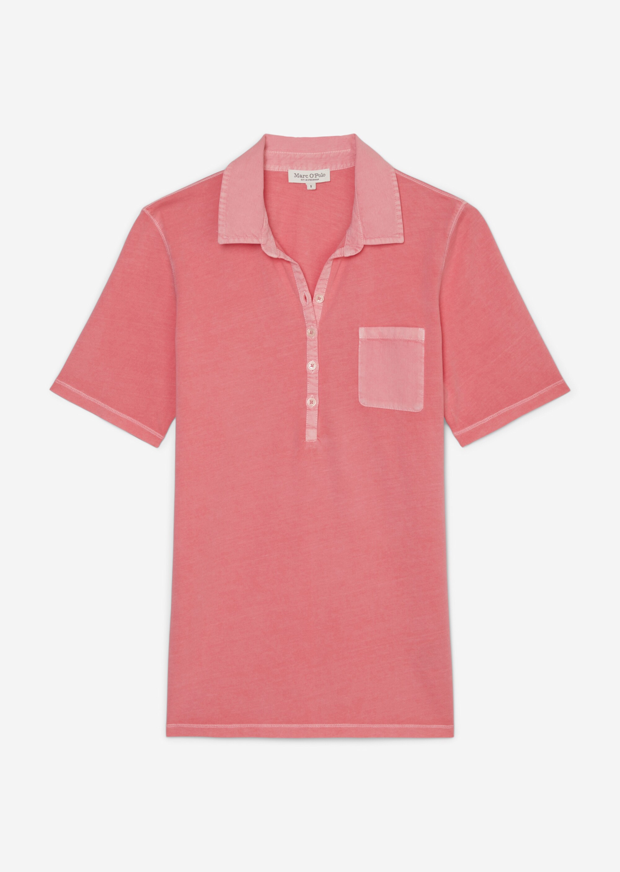 Kurzarm Poloshirt regularmit Material-Mix-Details