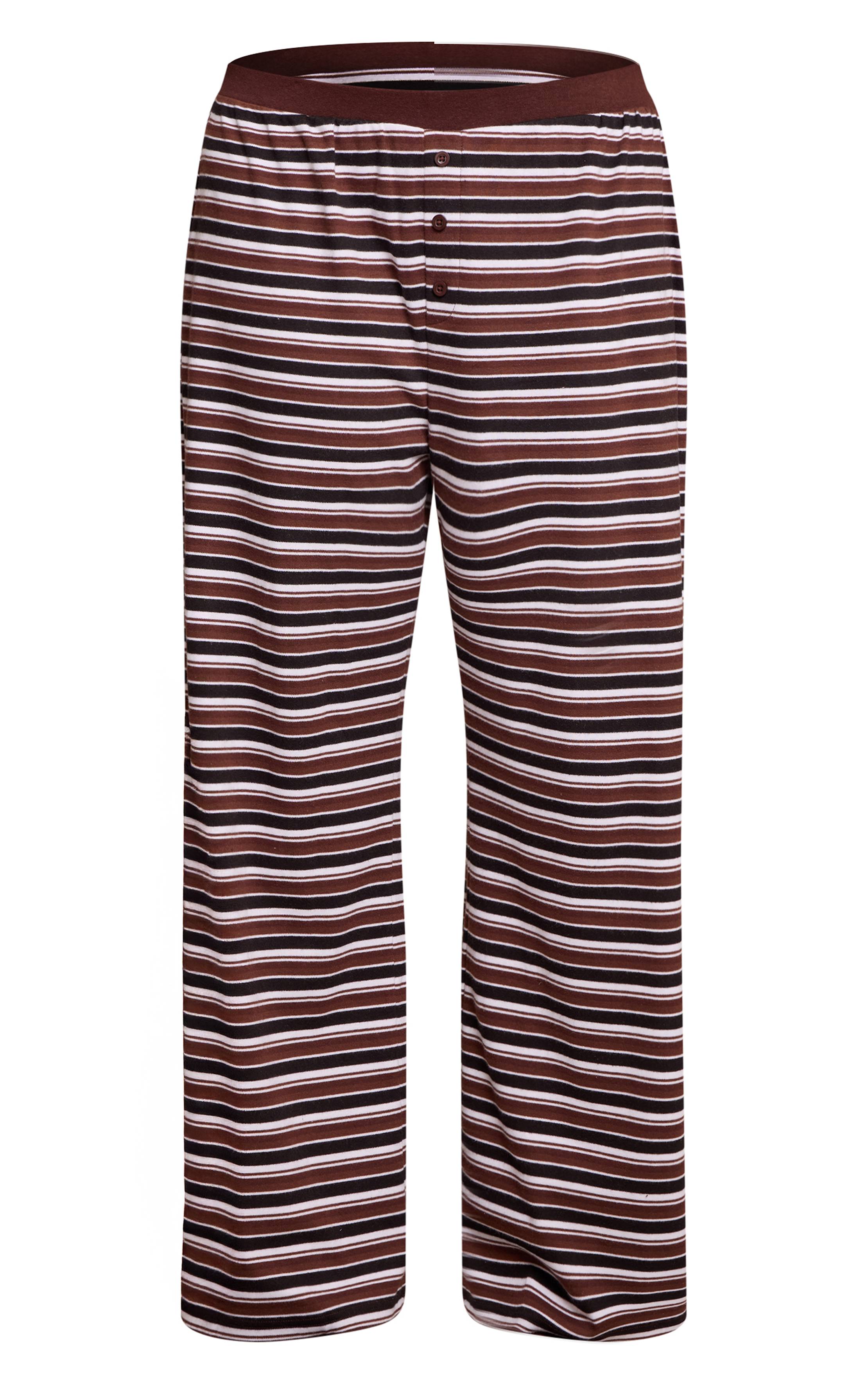 Chocolat Pantalon Large Super Doux Basique Plus