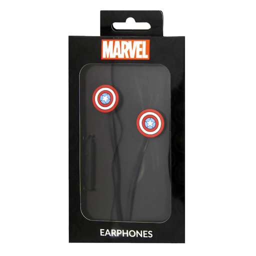 Fones de ouvido Capitão América 003 Marvel Preto