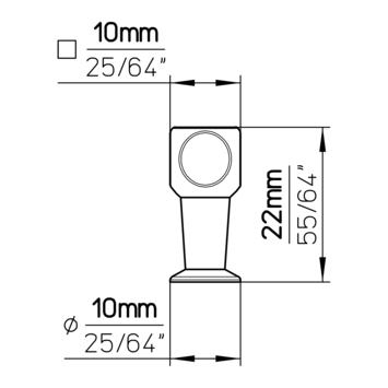Knop Jelle messing gezwart 10mm