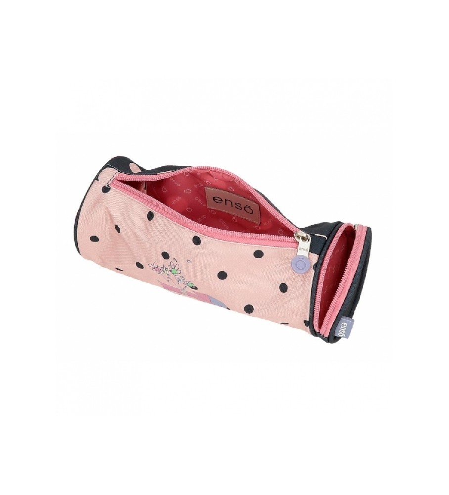 Estojo para lápis Enso rosa com alça lateral - 23x9x9cm -