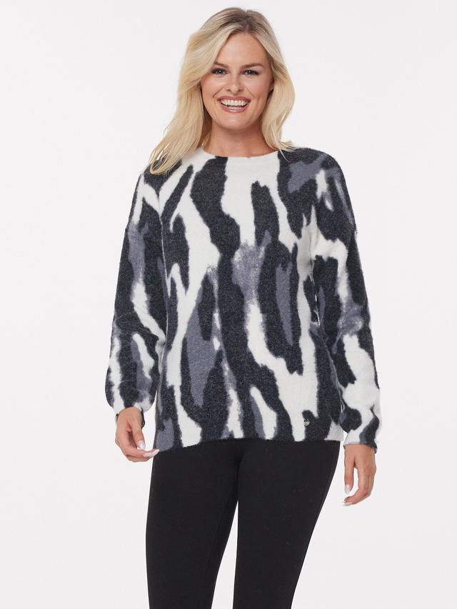 Pullover Flauschgarn Druck