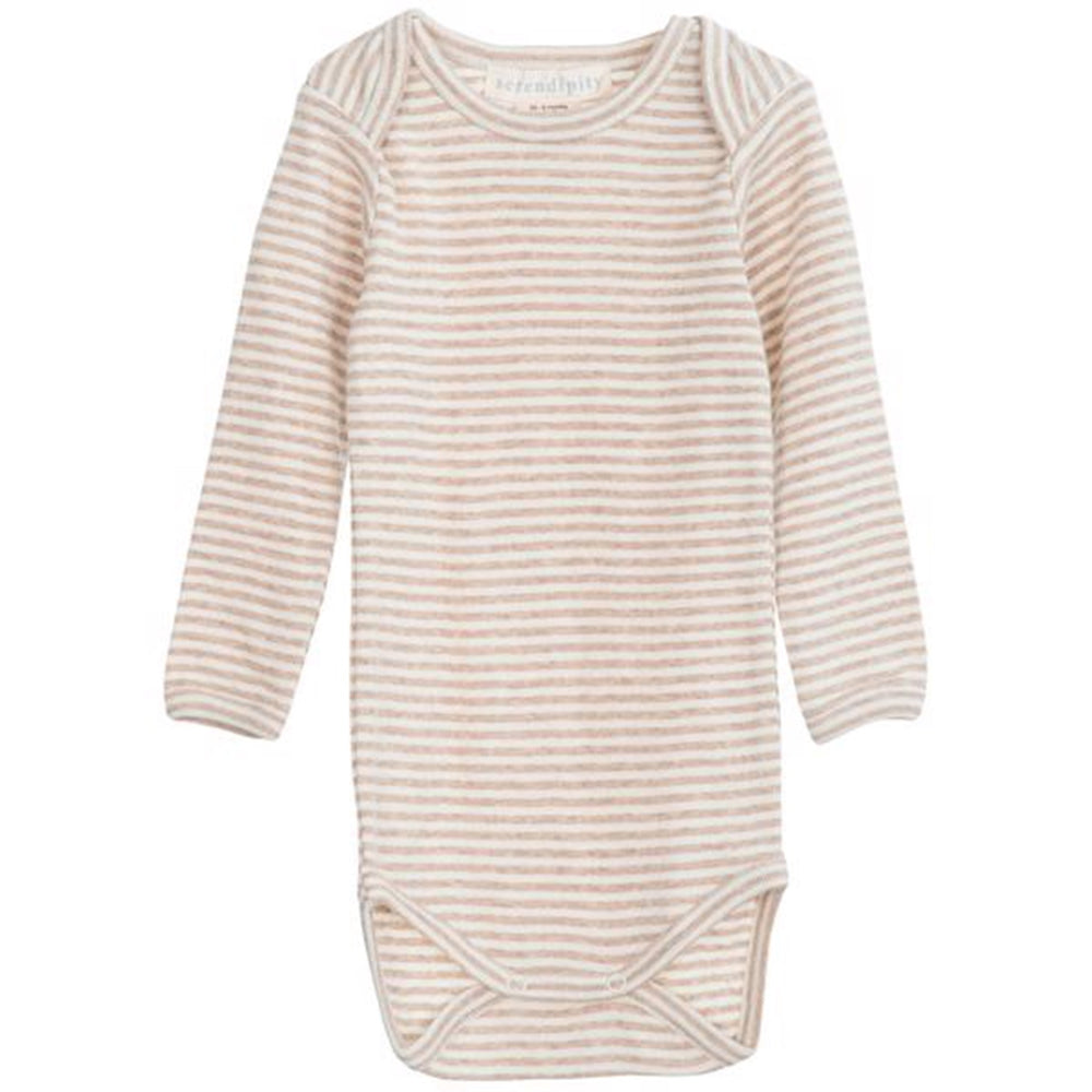 Oat/Offwhite Rib Stripe Body - Serendipity → Luksusbaby.dk
