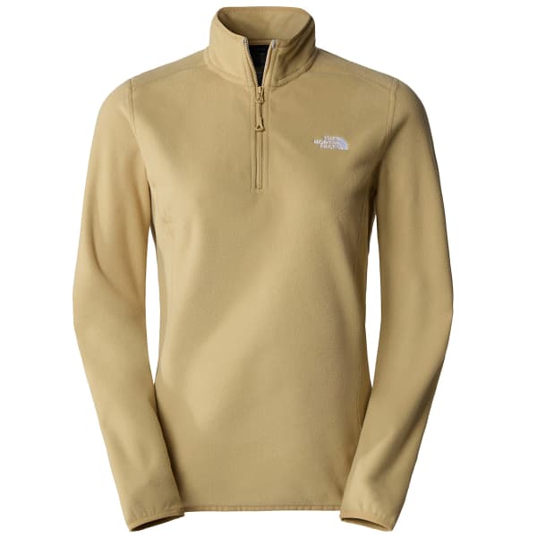 Sweat polaire THE NORTH FACE W 100 GLACIER 1/4 ZIP KHAKI STONE