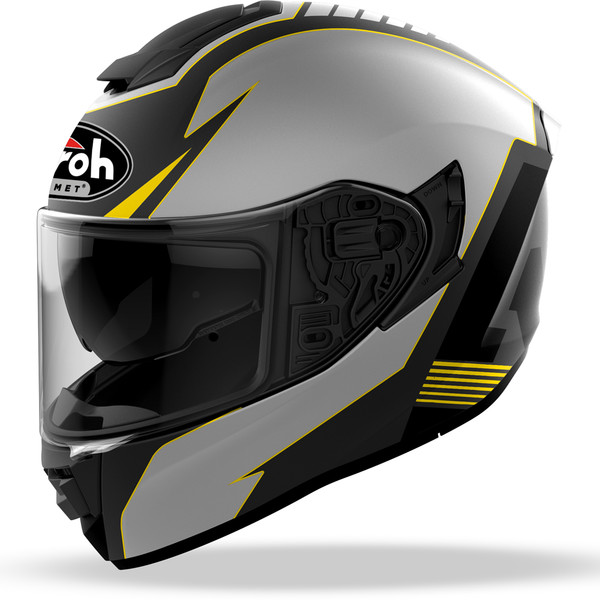 Airoh - Casque ST.501 Type Argent / Noir / Jaune