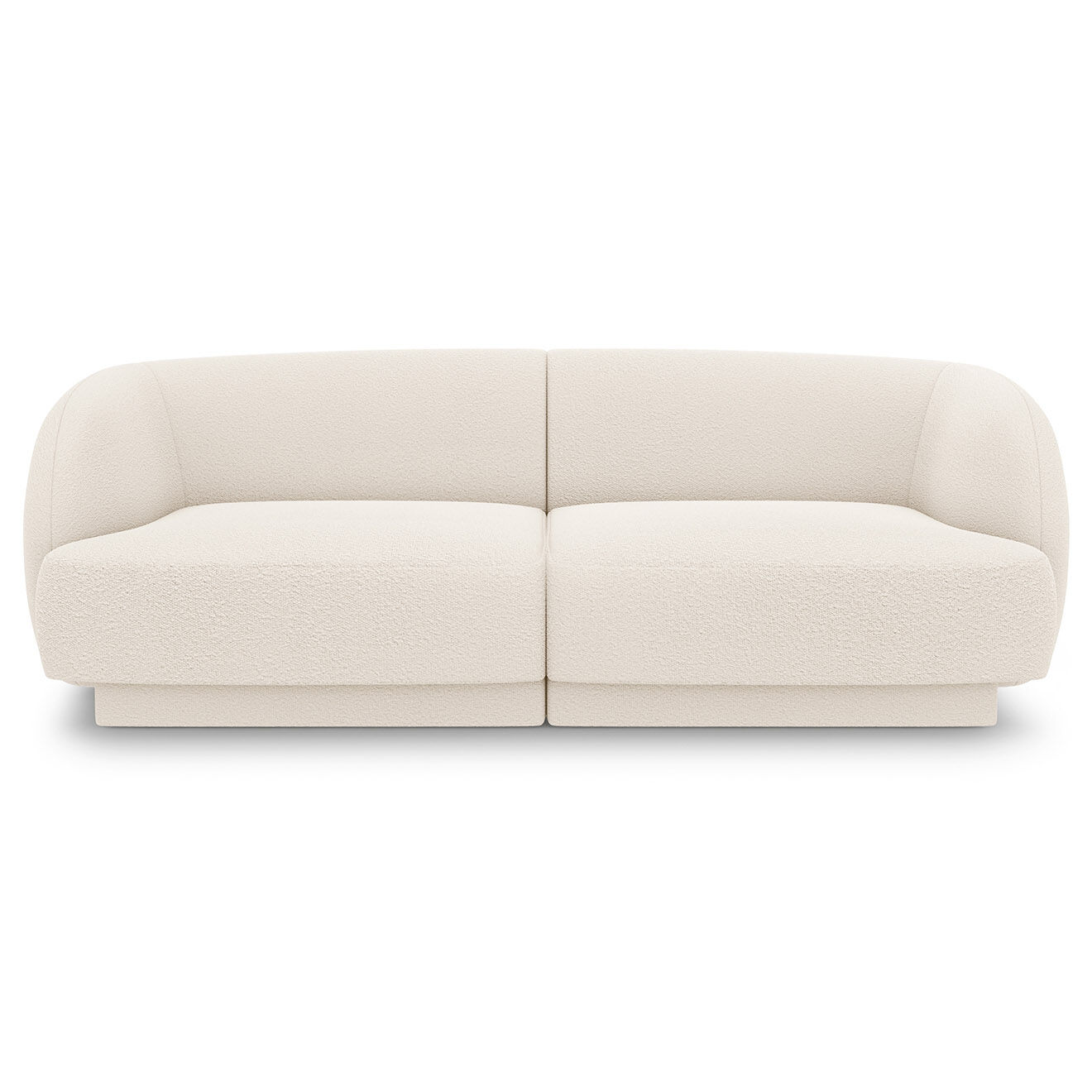 Micadoni Canapé Miley Bouclé 2 Places beige - 184x85x74 cm