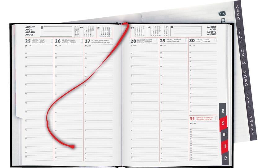 Geschäftsagenda Orario Schwarz, 17.8 x 23.5 cmTaschenagenda 2026