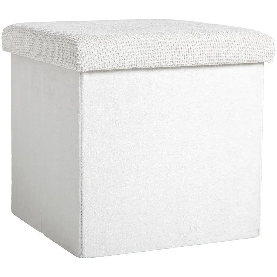 Opbergbox opvouwbaar - off-white - 38x38x38 cm