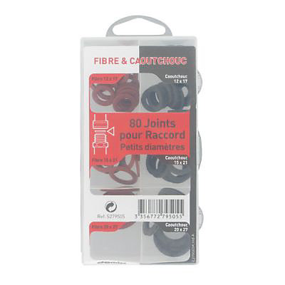 80 petits joints fibre et caoutchouc pour raccord