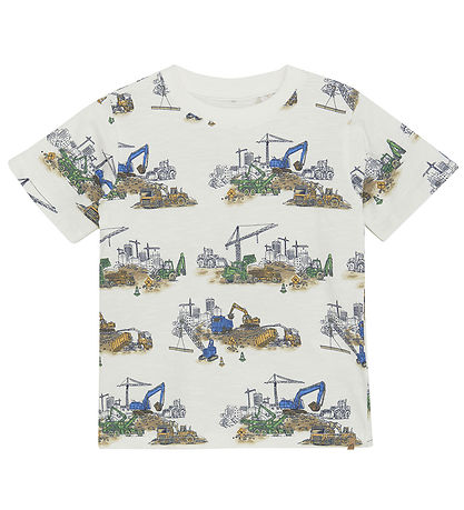 Minymo T-Shirt - Marshmallow White m. Print