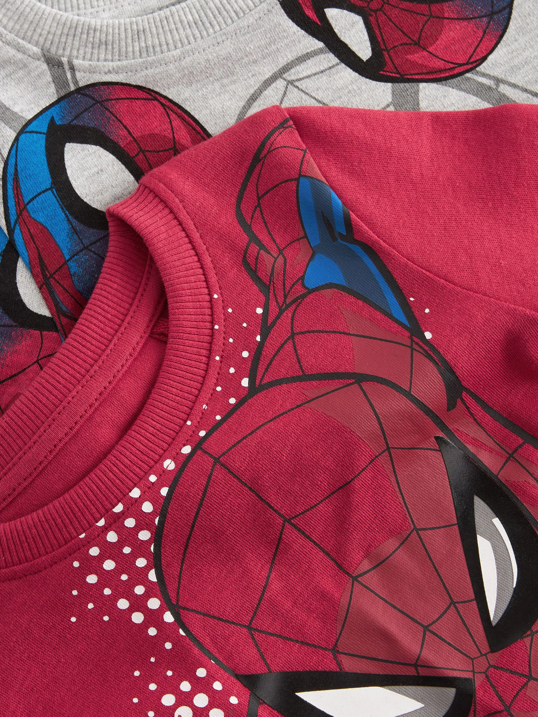 Rood/marineblauw Spiderman - Verpakking van 2 knusse pyjama's (12 mnd-10 jr)