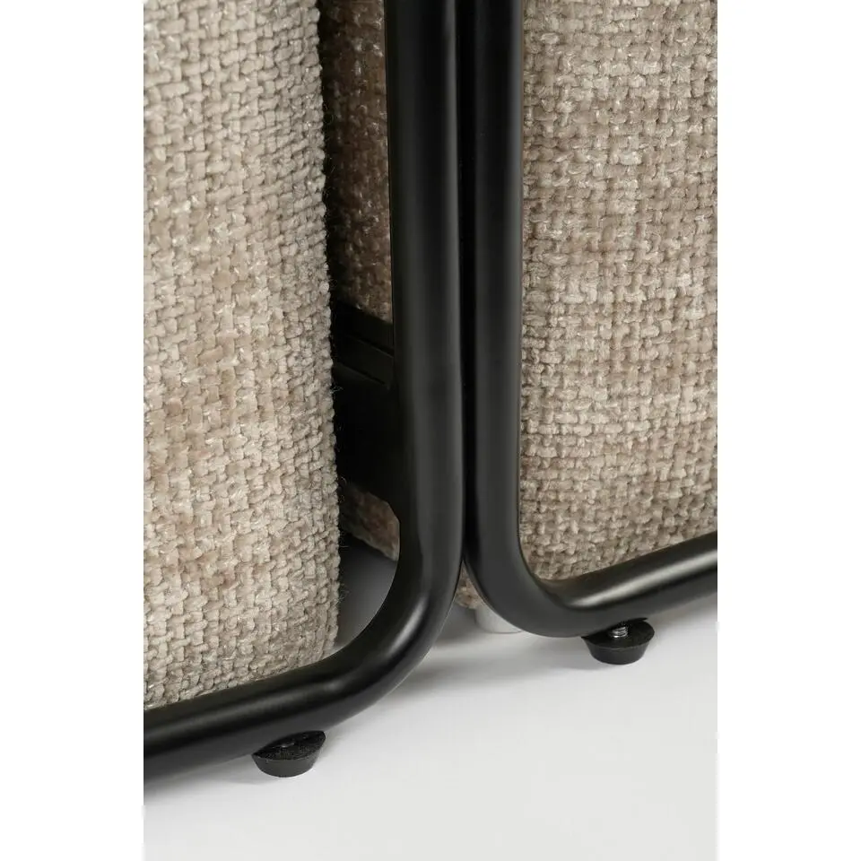 Mica Decorations Salontafel met Poefs - L79 x B45 x H41 cm - Grijs