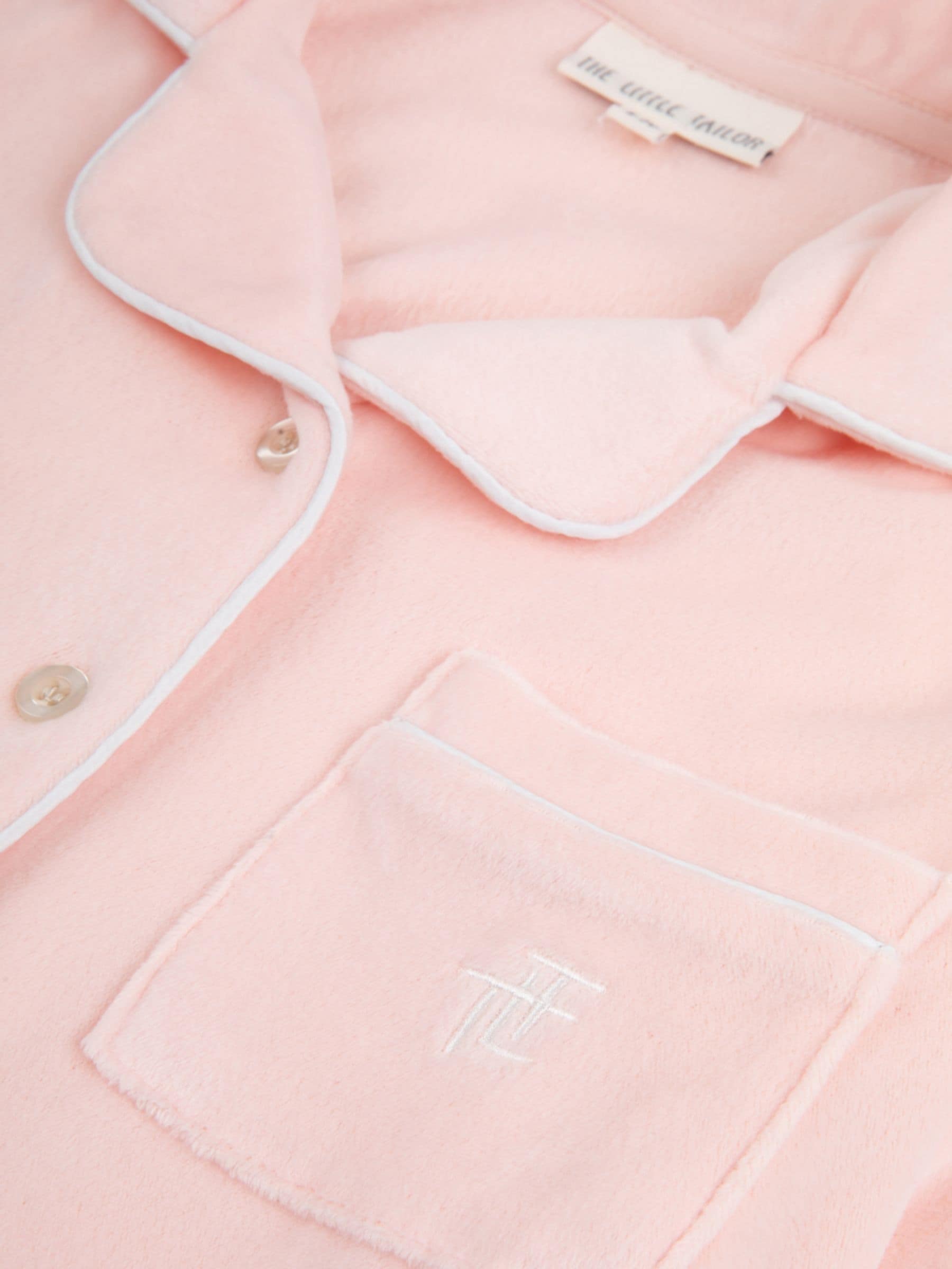 Roze - The Little Tailor Luxe kerstpyjama voor kinderen van zacht aanvoelend velours