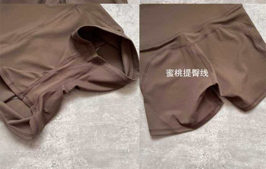 Claduodoe - Hoge taille effen yogashorts