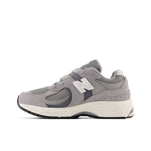 New Balance Kids' 2002 Hook & Loop Sneakers, Steel, 33