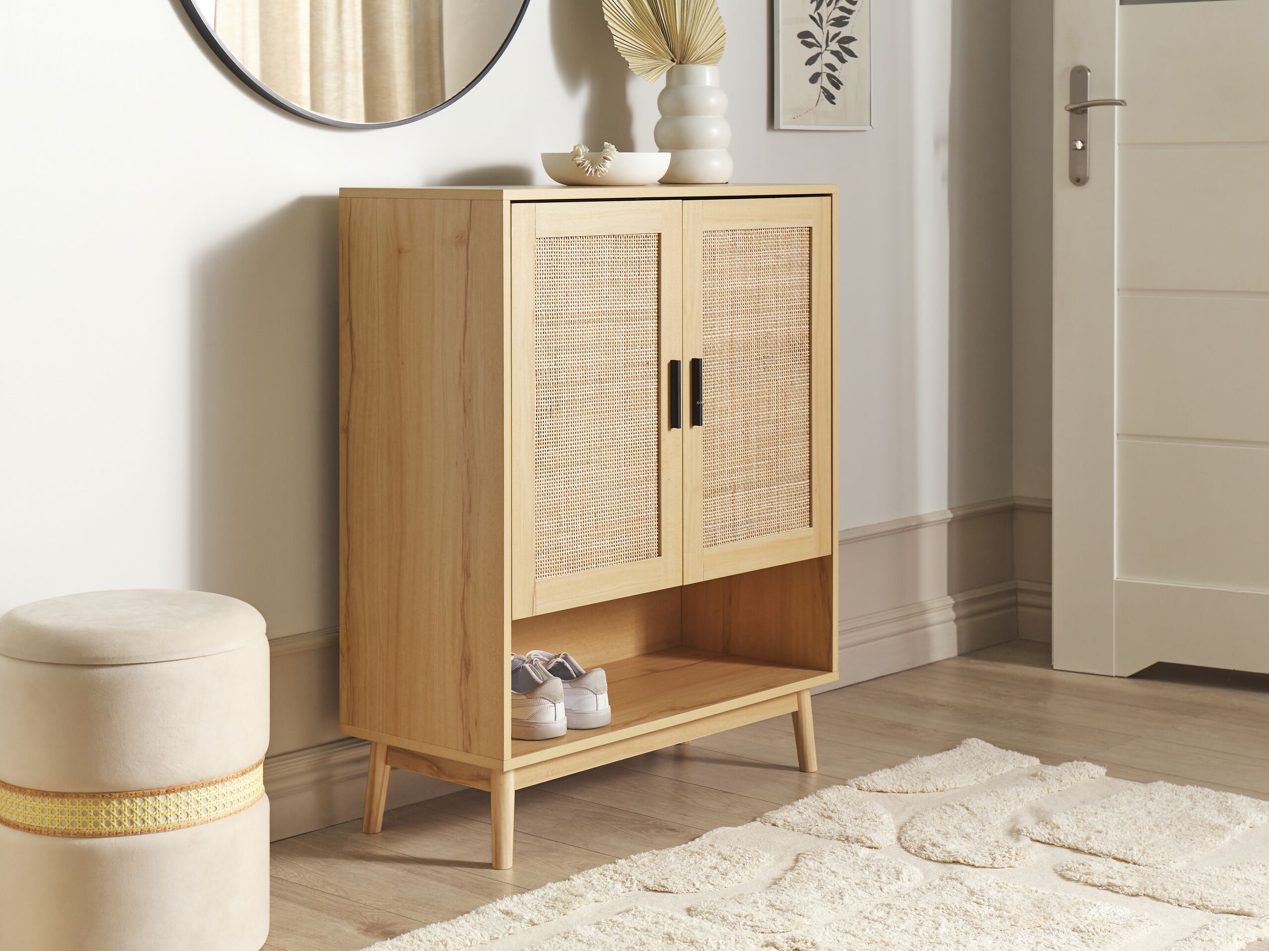 Beliani - PEROTE - Dressoir - Lichte houtkleur - Rotan