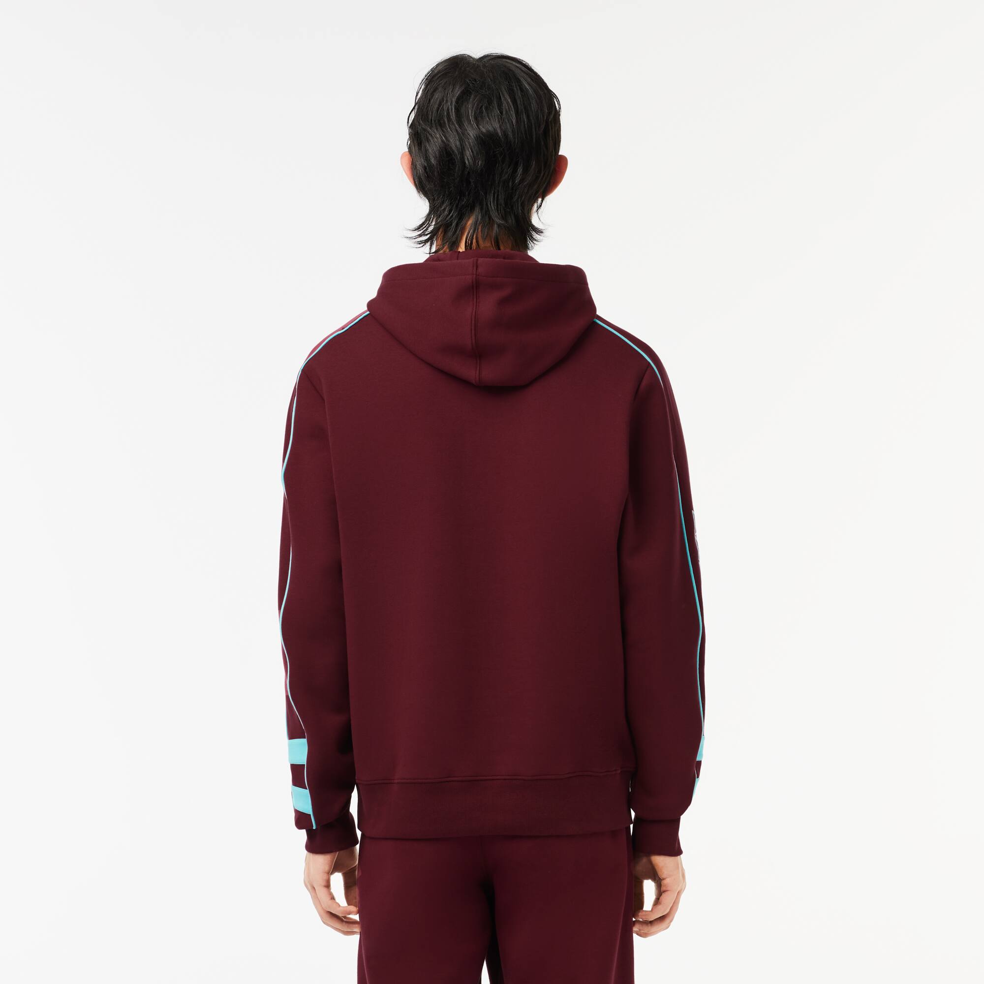 Sweatshirt Jogger à capuche et détails contrastés Sweatshirts - Rouge - Lacoste - Homme