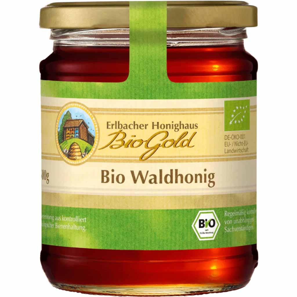 Erlbacher Honighaus Bio Gold Bio-Waldhonig 500g MHD:30.9.26