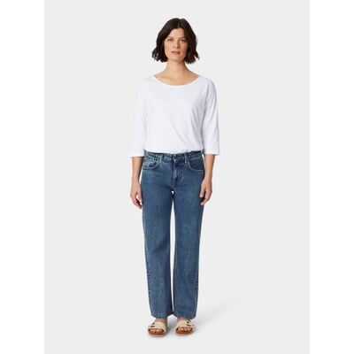 Damenjeans gerades Bein, Mittelblau