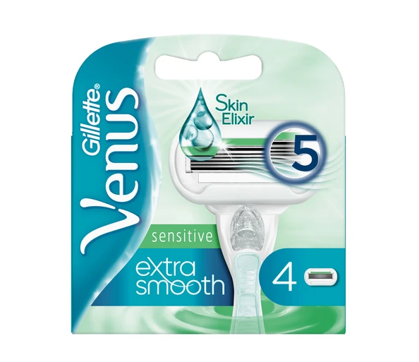 Gillette Extra Smooth Sensitive Rasierklingen 4 Stück