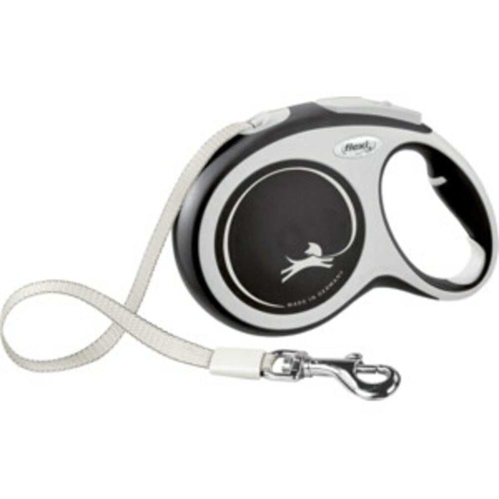 Flexi Rollijn New Comfort Tape 8 mtr tot 50 kg Zwart