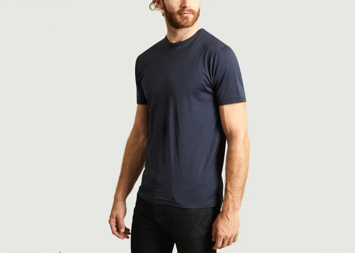 T-Shirt Uni En Coton Pima Sunspel