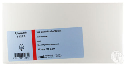 Alterna Poche Urostomie 2 Pièces Maxi 50mm 450ml Transparent 30 Pièces (14228)