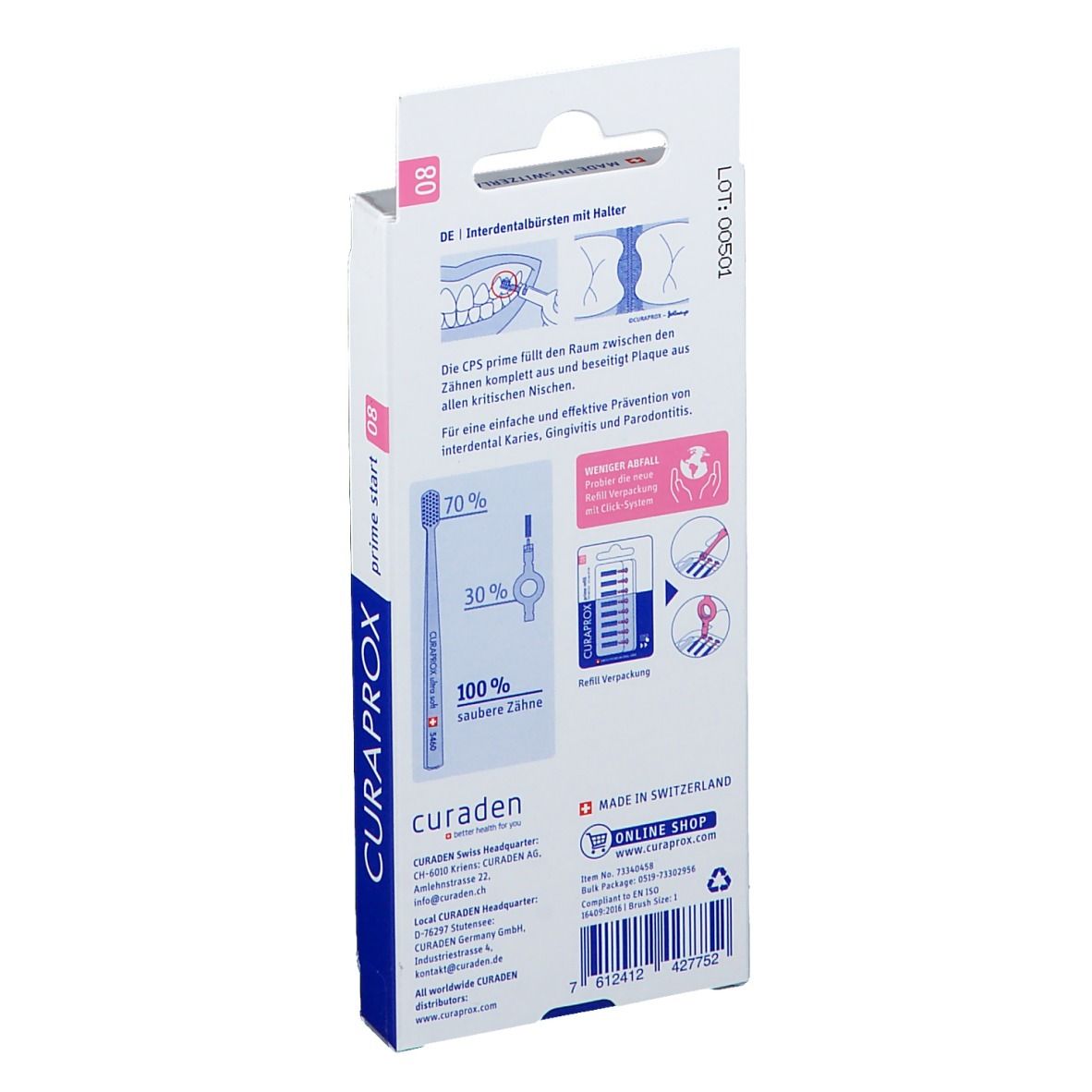 Curaprox Interdentalbürste CPS 0,8 mm pink