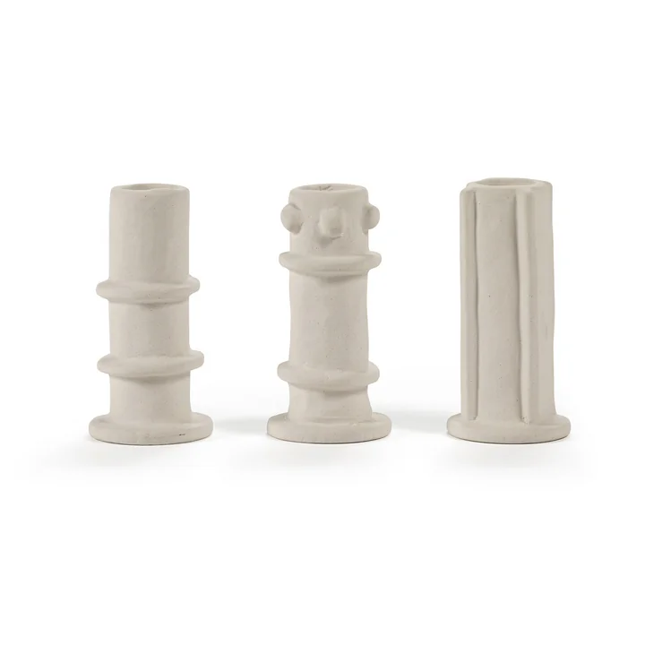 Serax - Molly Kerzenständer 03, beige (3er-Set)
